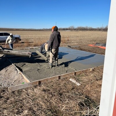 Getting the foundation ready for the Log Cabin