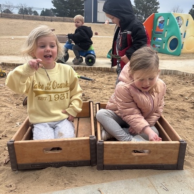 Friends love to pretend they are on a boat ride.